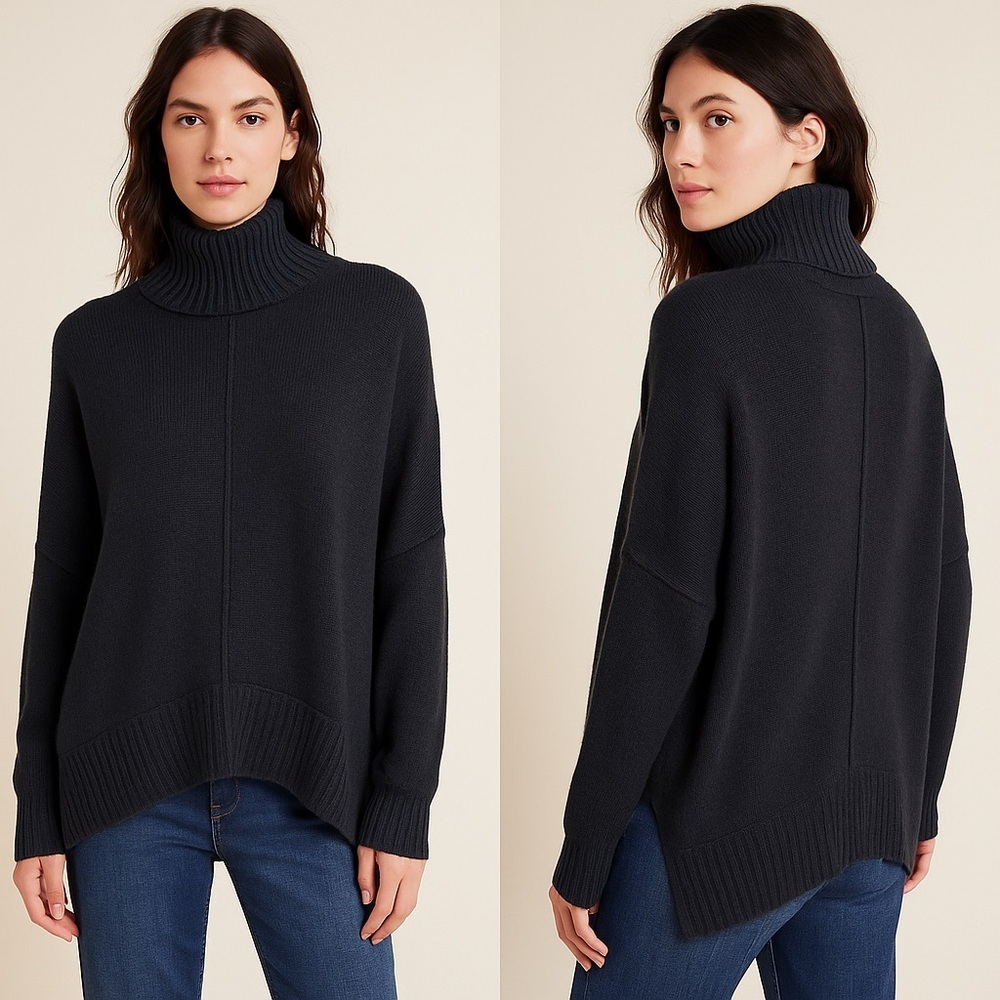 Anthropologie Maeve Women's Black Soft Cozy, Turtleneck Sweater Size 2x Nwt